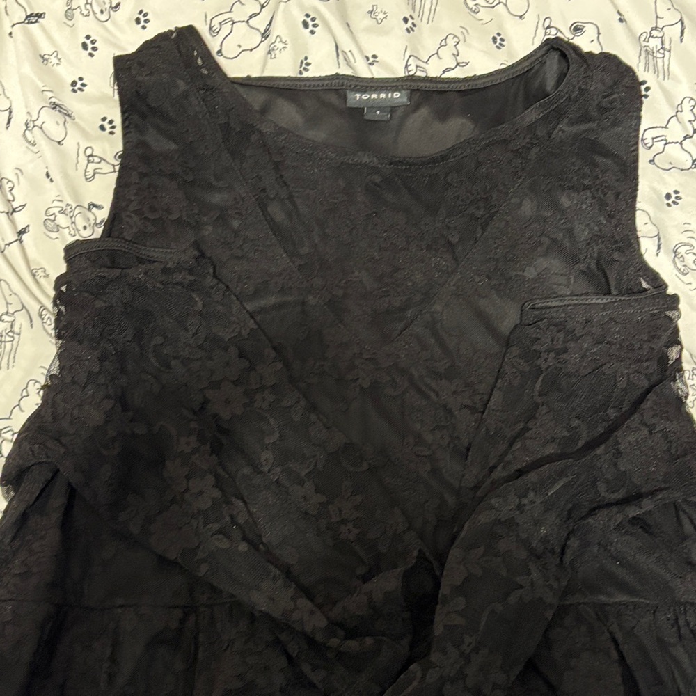 Torrid Black Floral Lace top